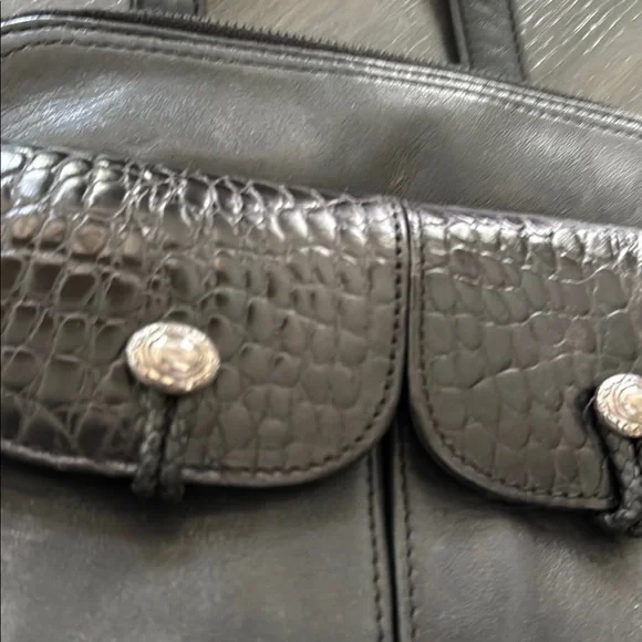 Brighton Black Croc-Embossed purse - Picture 2 of 12